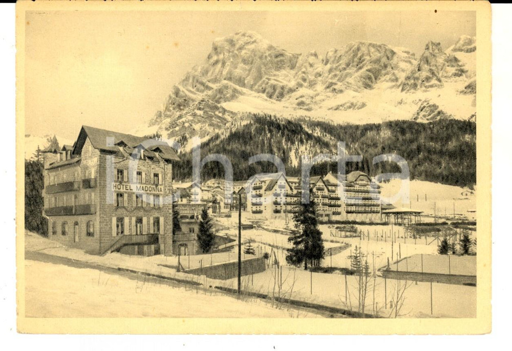 Cartolina originale da collezione 1950 ca SAN MARTINO DI CASTROZZA TN Hotel MADONNA Cartolina postale FG VG 1
