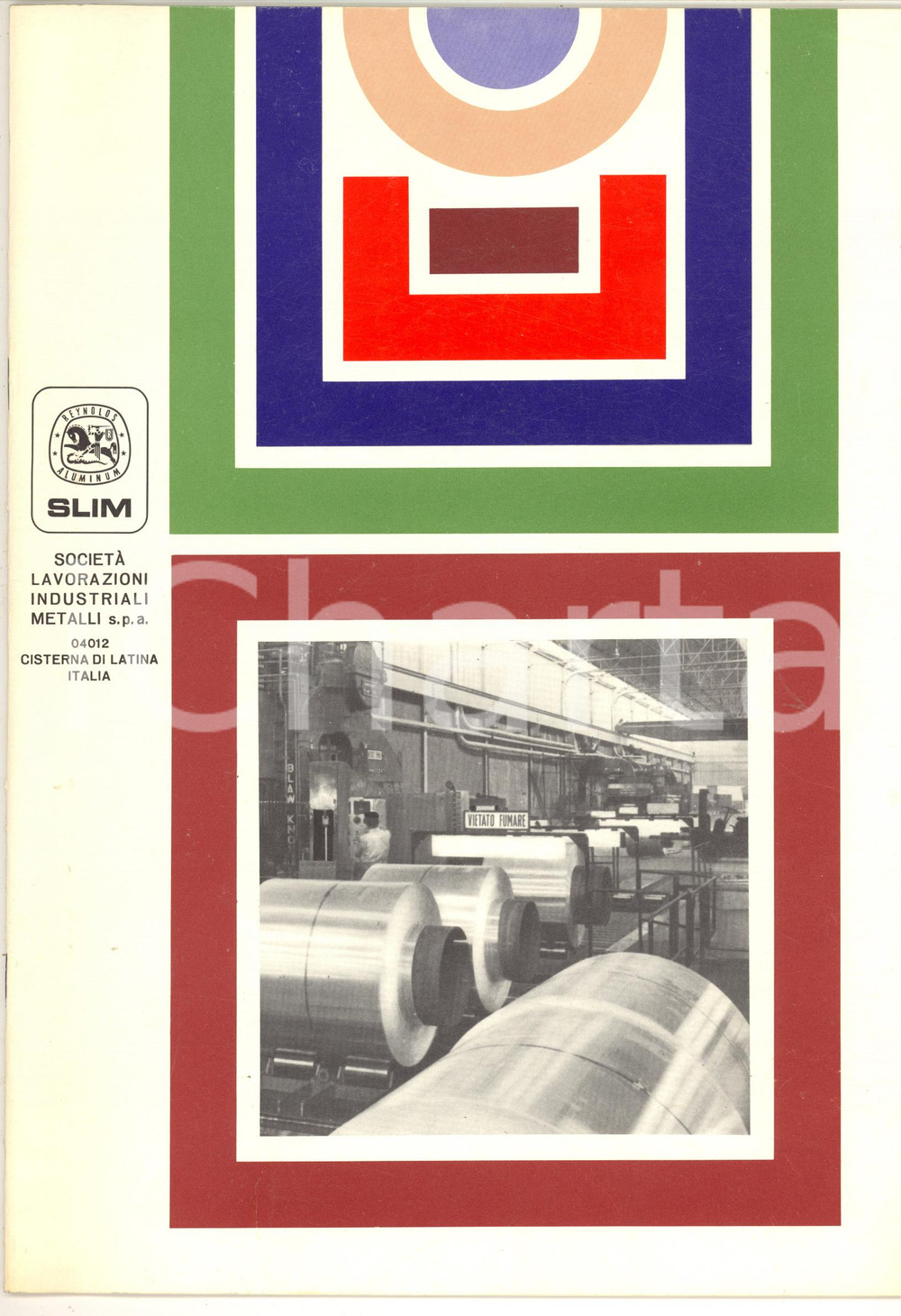 1975 ca CISTERNA DI LATINA SocietÃ  lavorazione Industriali Metalli SLIM Opuscolo  CONDIZIONI: FAIR (buone condizioni interne, ma appunti a penna in quarta di copertina)PAGINE: 16    originale e autentica 1