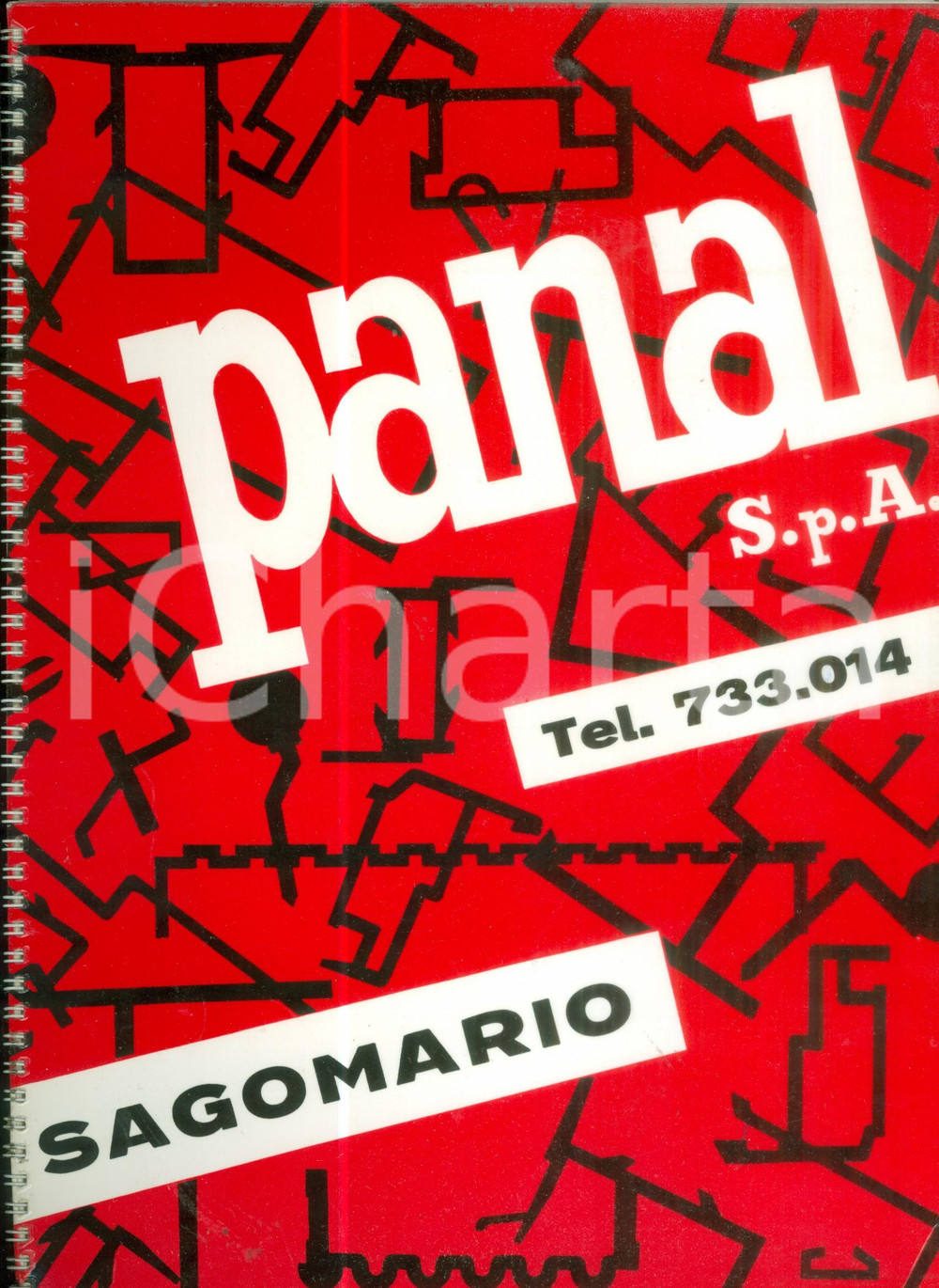 Materiale pubblicitario d’epoca 1965 ca MILANO SocietÃ  commercio leghe leggere PANAL Sagomario ILLUSTRATO 1