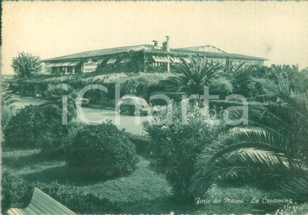 Cartolina originale da collezione 1950 ca FORTE DEI MARMI LU La Capannina Cartolina postale FG VG 1