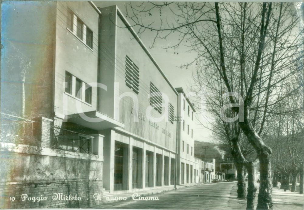 Cartolina originale da collezione 1960 ca POGGIO MIRTETO RI Il nuovo cinema teatro Mirtense Cartolina FG NV 1