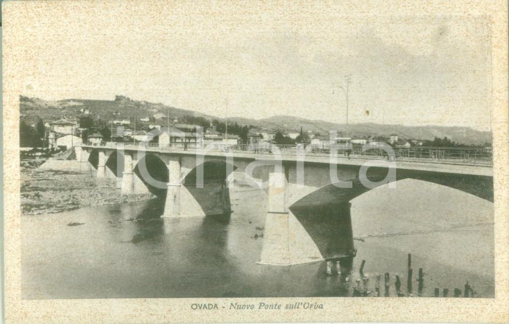 Cartolina originale da collezione 1939 OVADA AL Veduta del nuovo ponte sull ORBA Cartolina postale FP NV 1