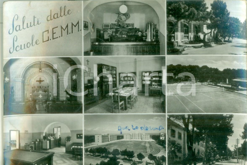 Cartolina originale da collezione 1953 TARANTO Vedutine delle Scuole C.E.M.M. Cartolina FG VG 1