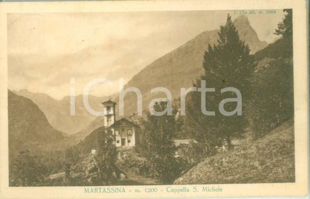 Cartolina originale da collezione 1941 ALA DI STURA TO Cappella San Michele di MARTASSINA Cartolina FP VG 1
