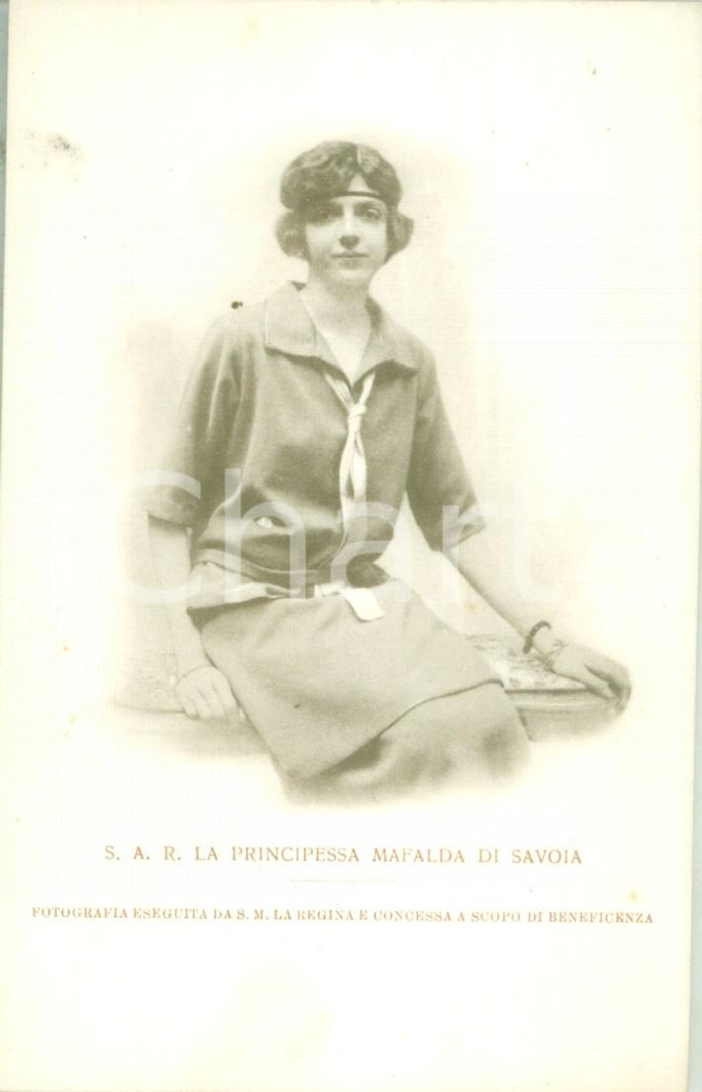 Cartolina originale da collezione 1930 ca RITRATTI SAVOIA La principessa Mafalda Cartolina FP NV 1