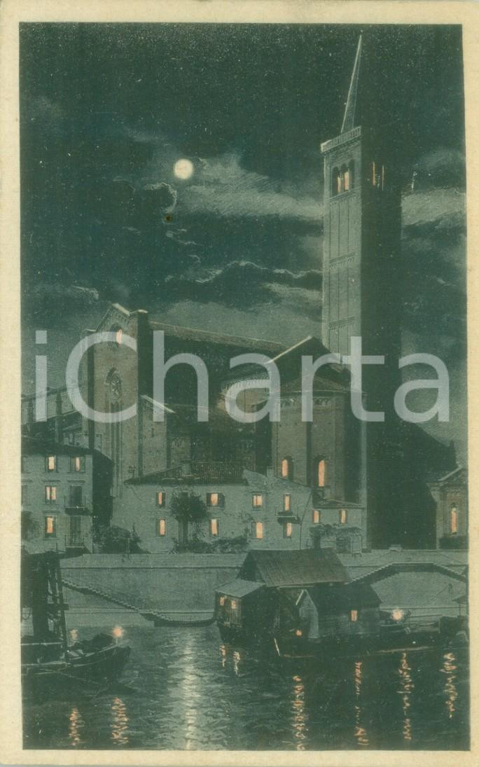 Cartolina originale da collezione 1921 VERONA L abside della Chiesa di SANT ANASTASIA Cartolina FP VG 1