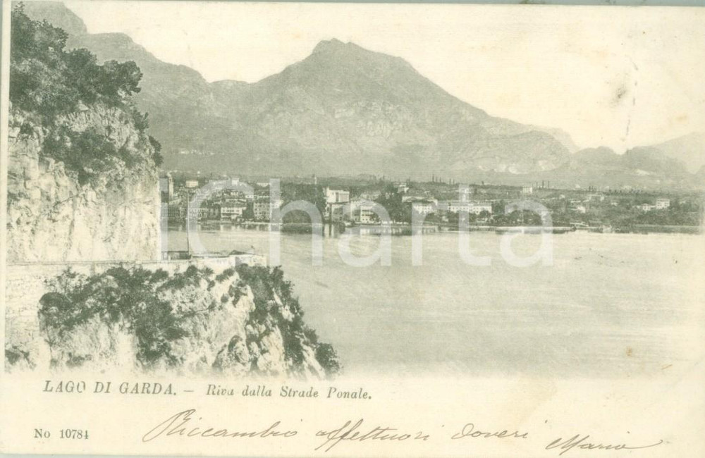 Cartolina originale da collezione 1902 RIVA DEL GARDA TN Panorama dalla Strada del PONALE Cartolina FP VG 1