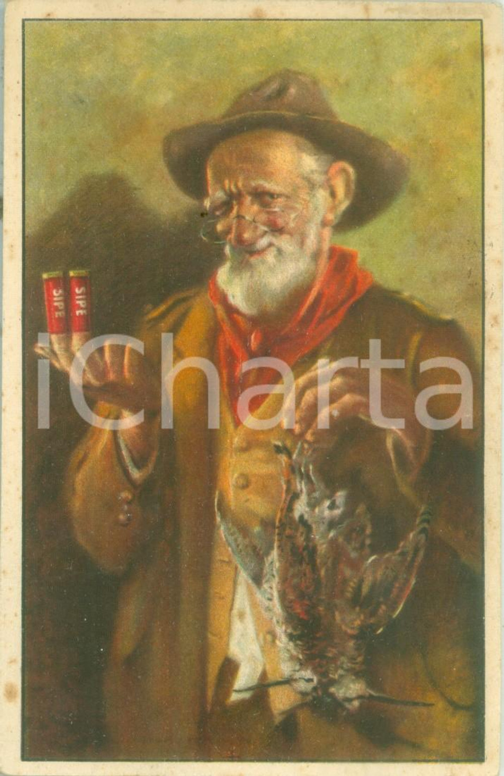 Cartolina originale da collezione 1930 MILANO SocietÃ  Italiana Polveri Esplodenti Cartolina ILLUSTRATA FP VG 1