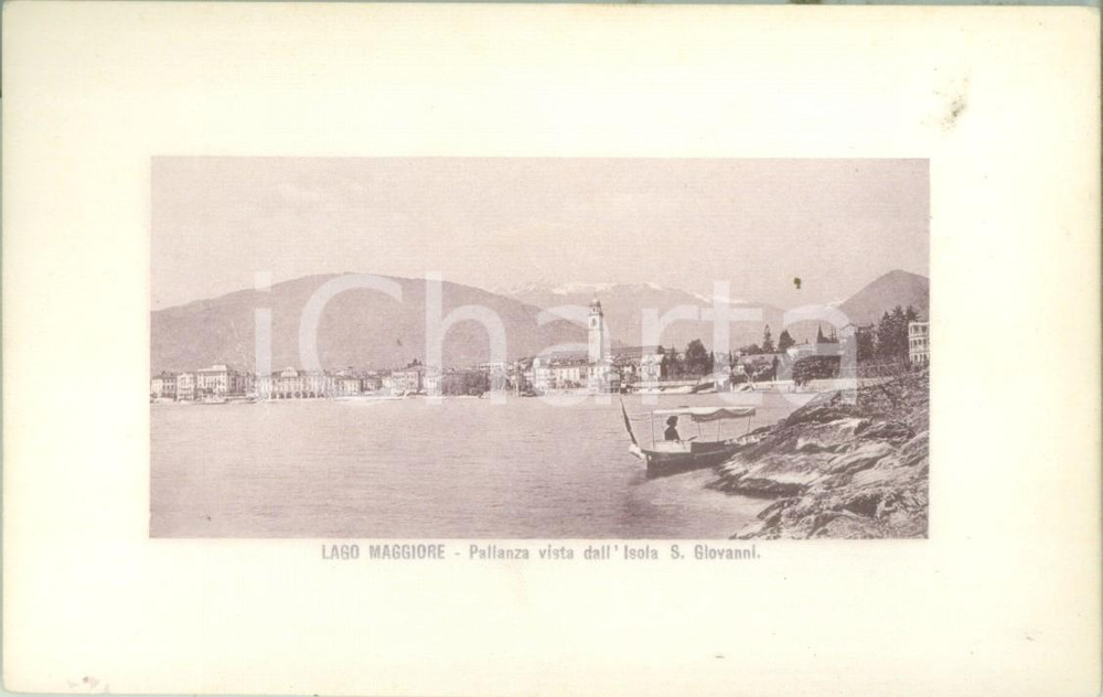 Cartolina originale da collezione 1930 ca VERBANIA PALLANZA Veduta dell Isola SAN GIOVANNI Cartolina FP NV 1