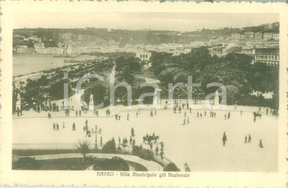 Cartolina originale da collezione 1930 ca NAPOLI Villa Municipale giÃ  Nazionale Cartolina FP NV 1