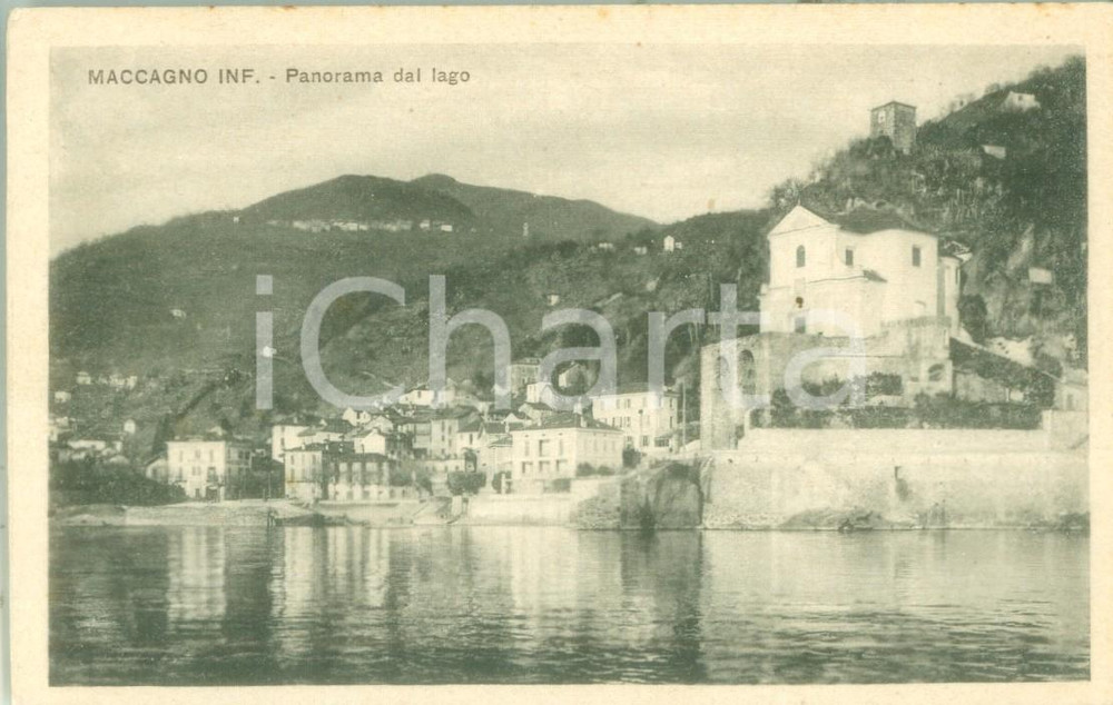Cartolina originale da collezione 1930 ca MACCAGNO CON PINO E VEDDASCA VA Panorama dal lago Cartolina FP NV 1