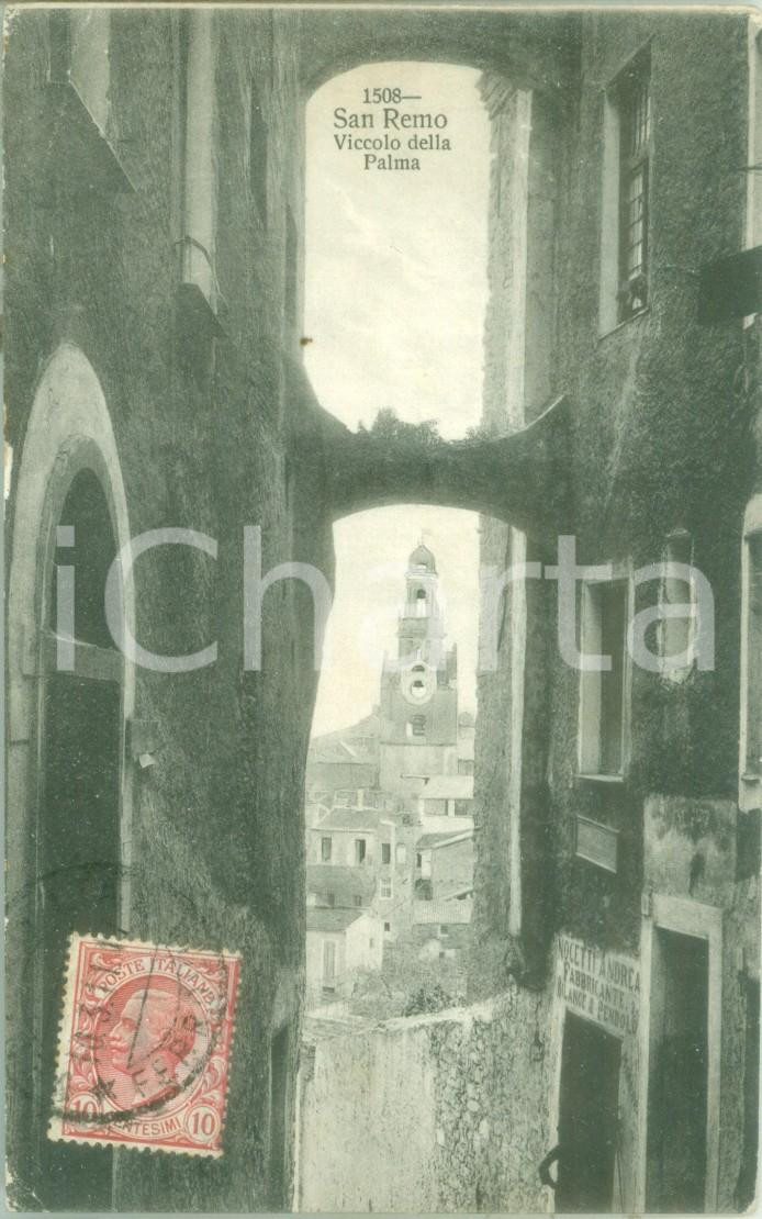 Cartolina originale da collezione 1930 ca SANREMO Andrea NOCETTI Fabbricante pendoli in Vicolo Palma Cartolina FP 1