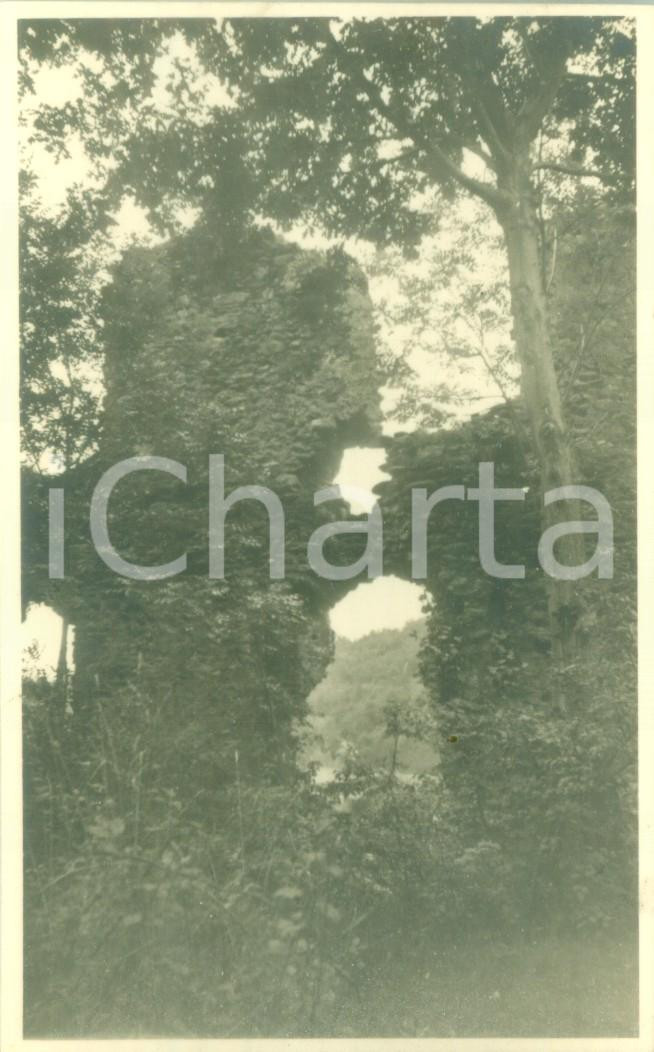 Cartolina originale da collezione 1943 ROCCA CANAVESE TO Le rovine delle mura del castello Cartolina FP VG 1