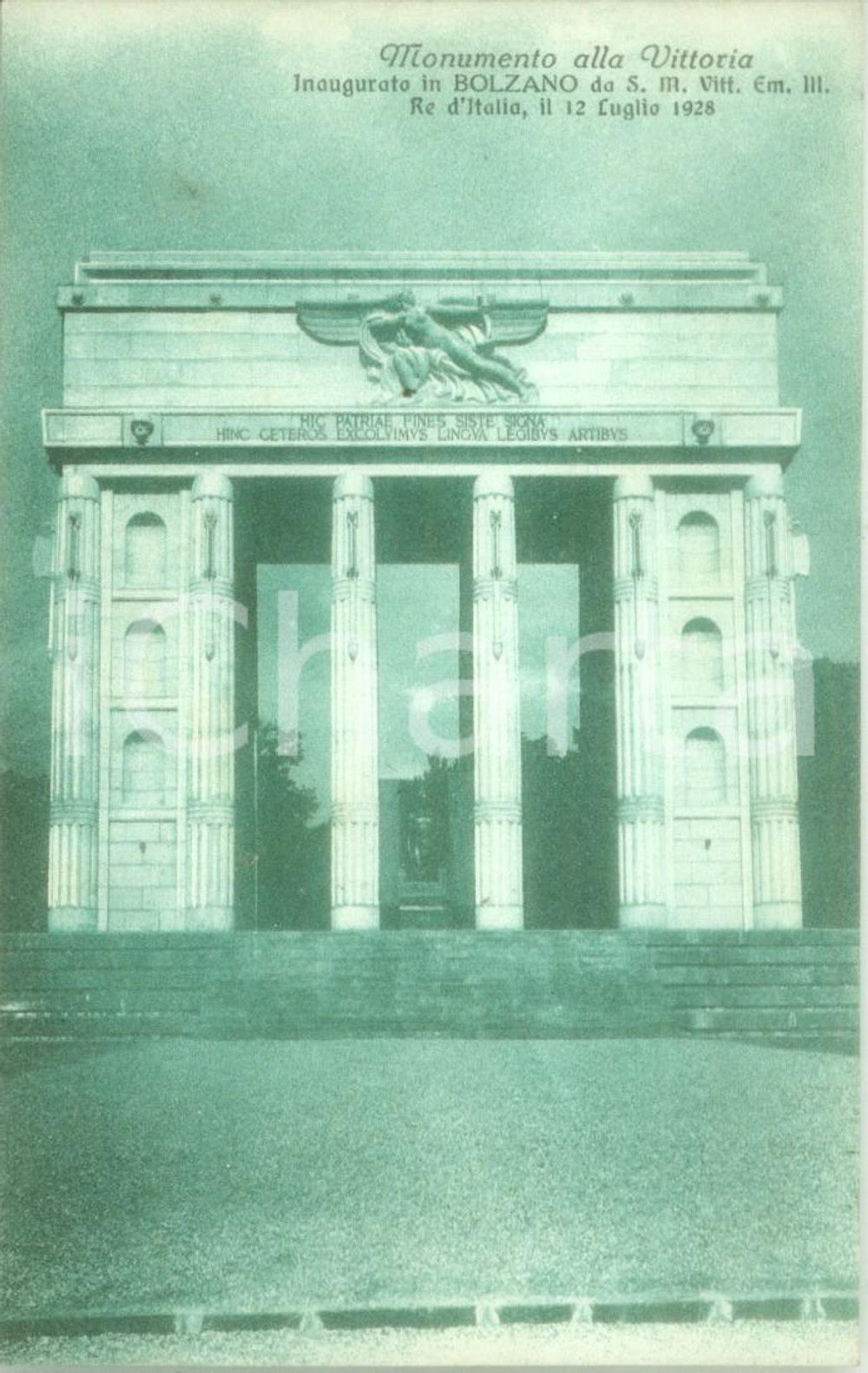 Cartolina originale da collezione 1935 ca BOLZANO Veduta del Monumento alla Vittoria Cartolina FP VG 1