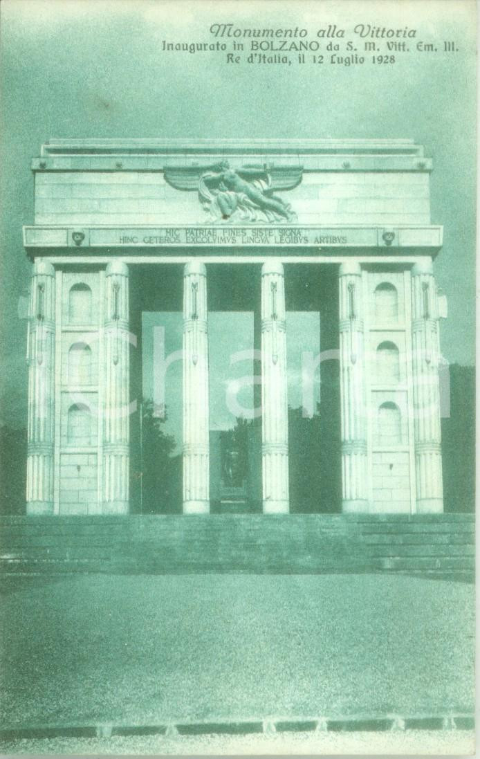 Cartolina originale da collezione 1935 ca BOLZANO Veduta del Monumento alla Vittoria Cartolina FP VG 1