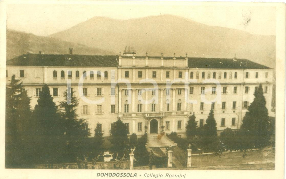 Cartolina originale da collezione 1930 DOMODOSSOLA VB Facciata del Collegio ROSMINI Cartolina FP VG 1