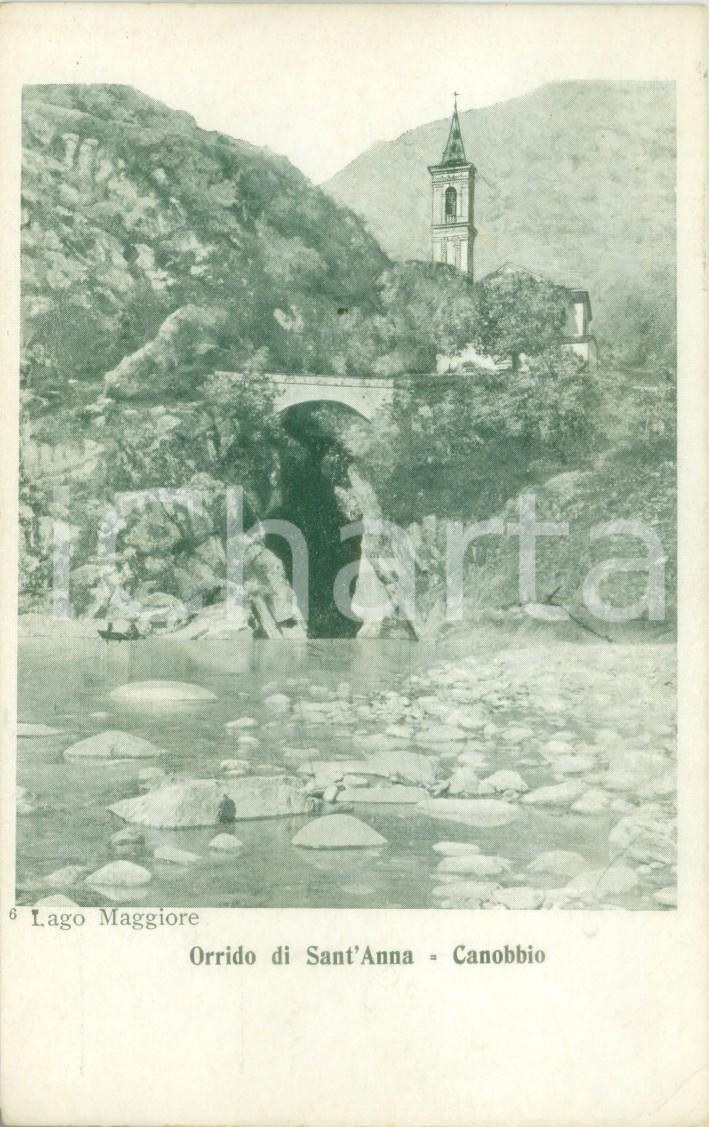 Cartolina originale da collezione 1900 ca CANOBBIO SVIZZERA L Orrido di SANT ANNA Cartolina FP NV 1