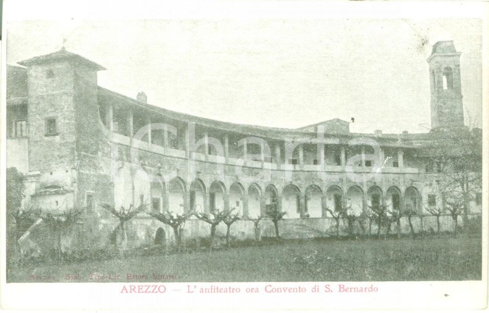 Cartolina originale da collezione 1900 ca AREZZO L anfiteatro ora Convento di SAN BERNARDO Cartolina FP NV 1