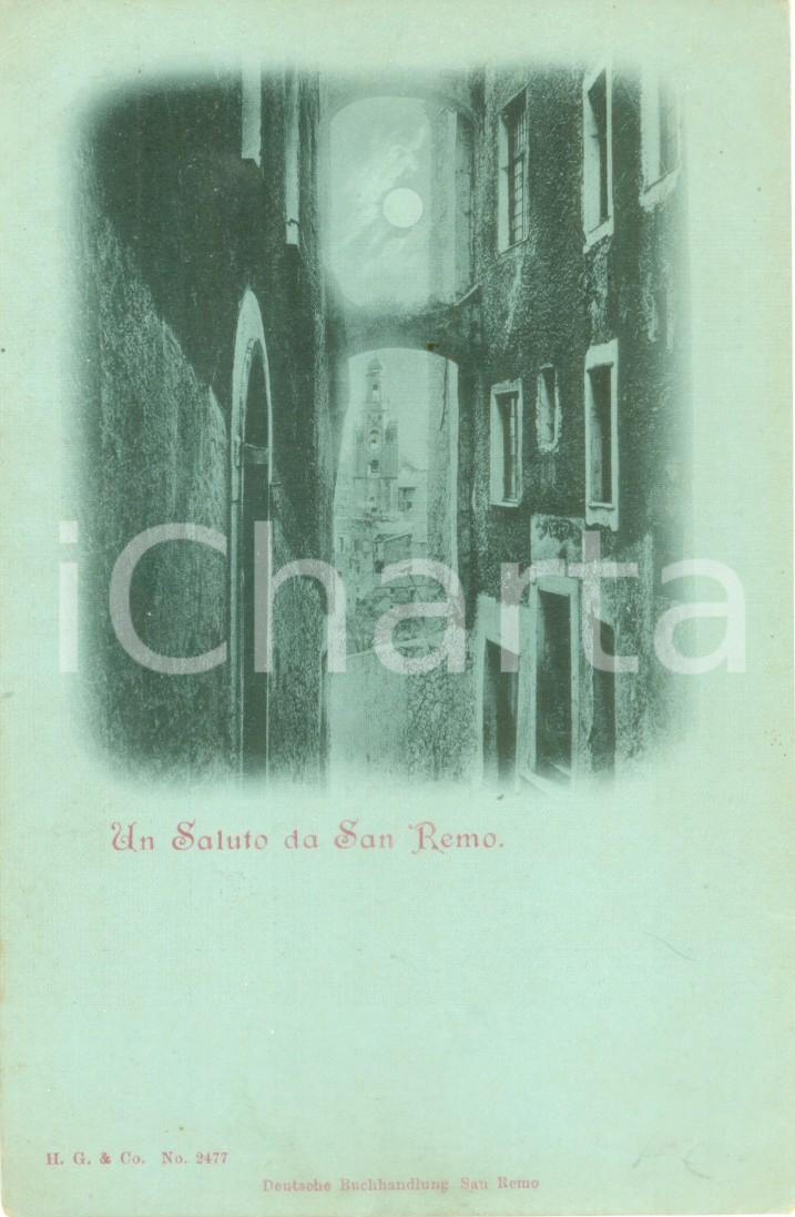 Cartolina originale da collezione 1900 ca SANREMO IM Scorcio panoramico Cartolina postale FP NV 1