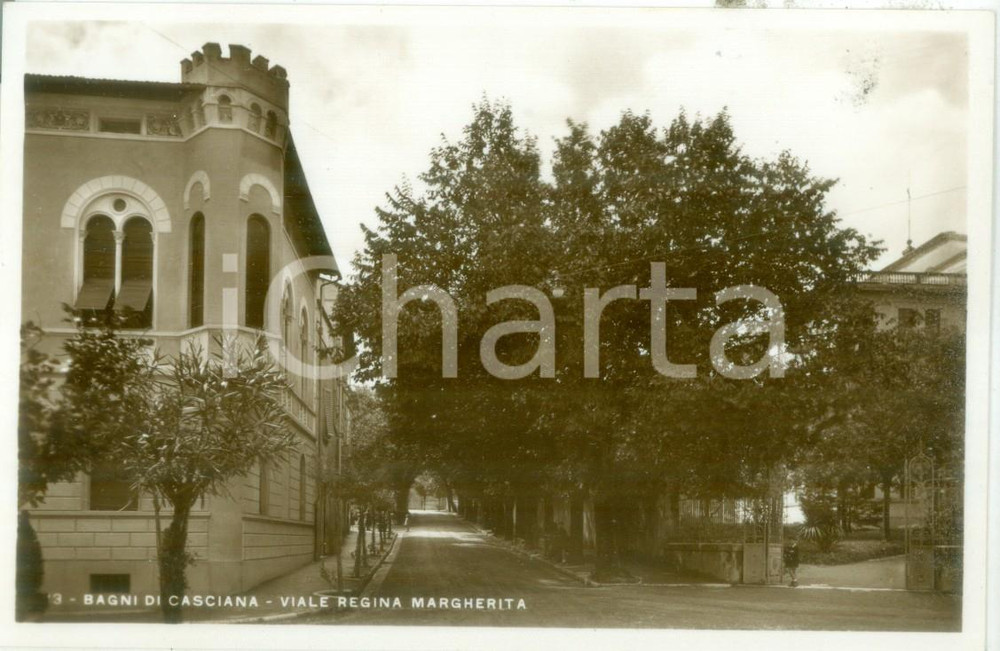 Cartolina originale da collezione 1935 ca CASCIANA TERME Viale Regina Margherita a Bagni di Casciana Cartolina 1