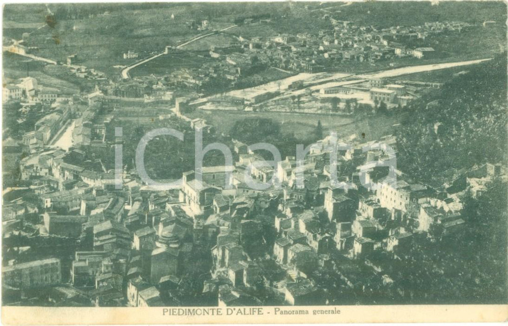 Cartolina originale da collezione 1931 PIEDIMONTE MATESE CE Panorama aereo generale Cartolina FP VG 1