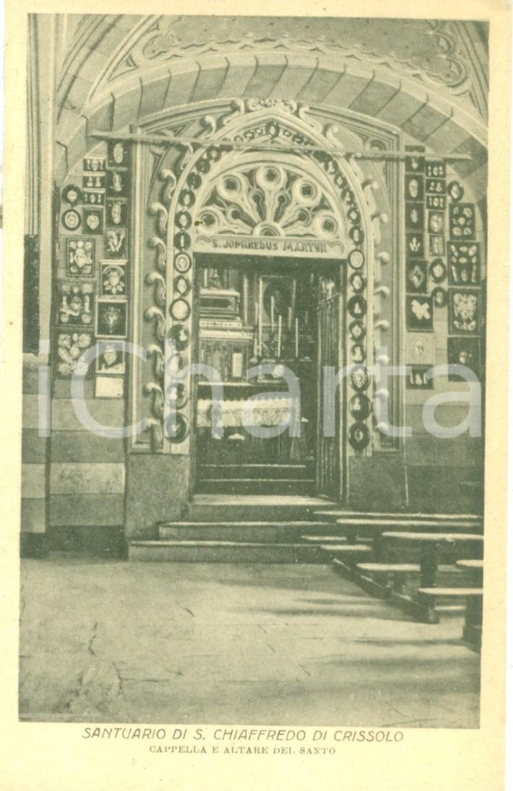 Cartolina originale da collezione 1930 ca CRISSOLO CN Santuario di San Chiaffredo Cartolina FP NV 1