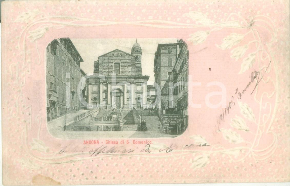 Cartolina originale da collezione 1903 ANCONA Chiesa di San Domenico Cartolina postale FP VG 1