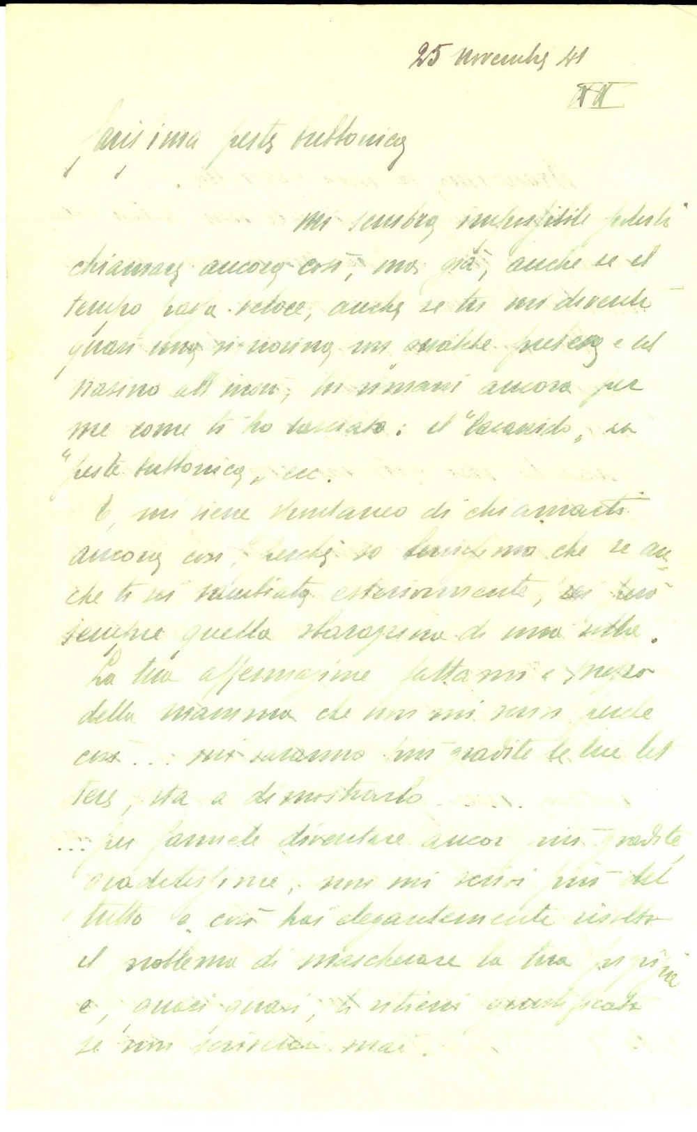 Documento originale, autentico 1941 WW2 Conte Edmondo ZANCHI non ha una licenza per le festività  in famiglia 1
