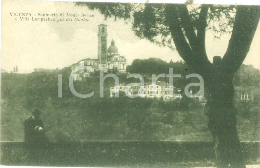 Cartolina originale da collezione 1935 ca VICENZA Santuario di Monte BERICO Villa LAMPERTICO Cartolina FP NV 1