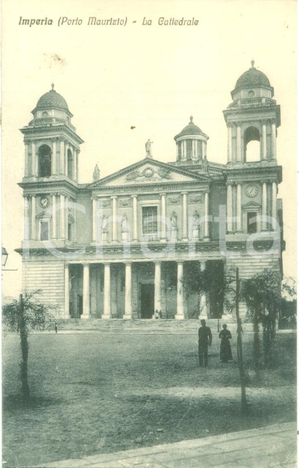 Cartolina originale da collezione 1935 ca PORTO MAURIZIO IM La Cattedrale di San Maurizio Cartolina FP NV 1