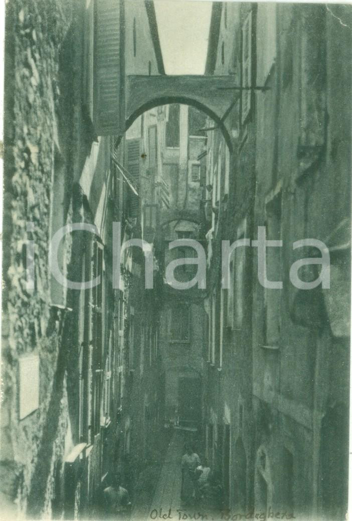 Cartolina originale da collezione 1935 ca BORDIGHERA IM Un vicolo della cittÃ  vecchia Cartolina FP NV 1