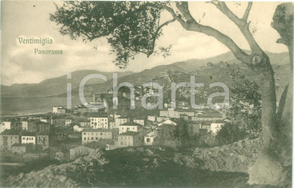 Cartolina originale da collezione 1930 ca VENTIMIGLIA IM Panorama dal colle Cartolina FP NV 1
