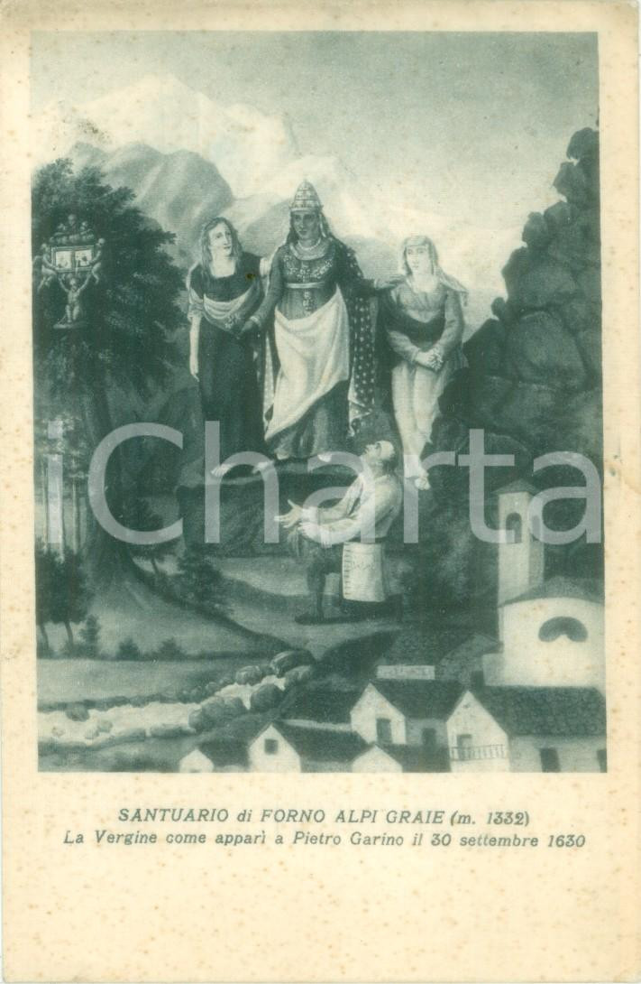 Cartolina originale da collezione 1935 ca GROSCAVALLO TO Santuario di FORNO ALPI GRAIE Cartolina FP VG 1