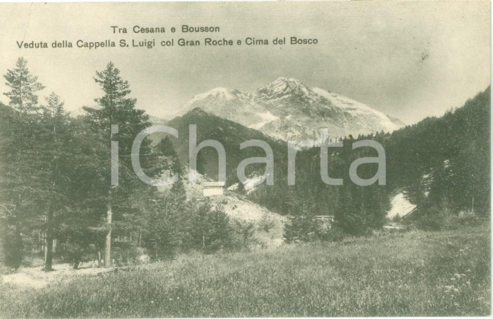 Cartolina originale da collezione 1930 ca CESANA TORINESE Veduta della Cappella SAN LUIGI Cartolina FP nv 1
