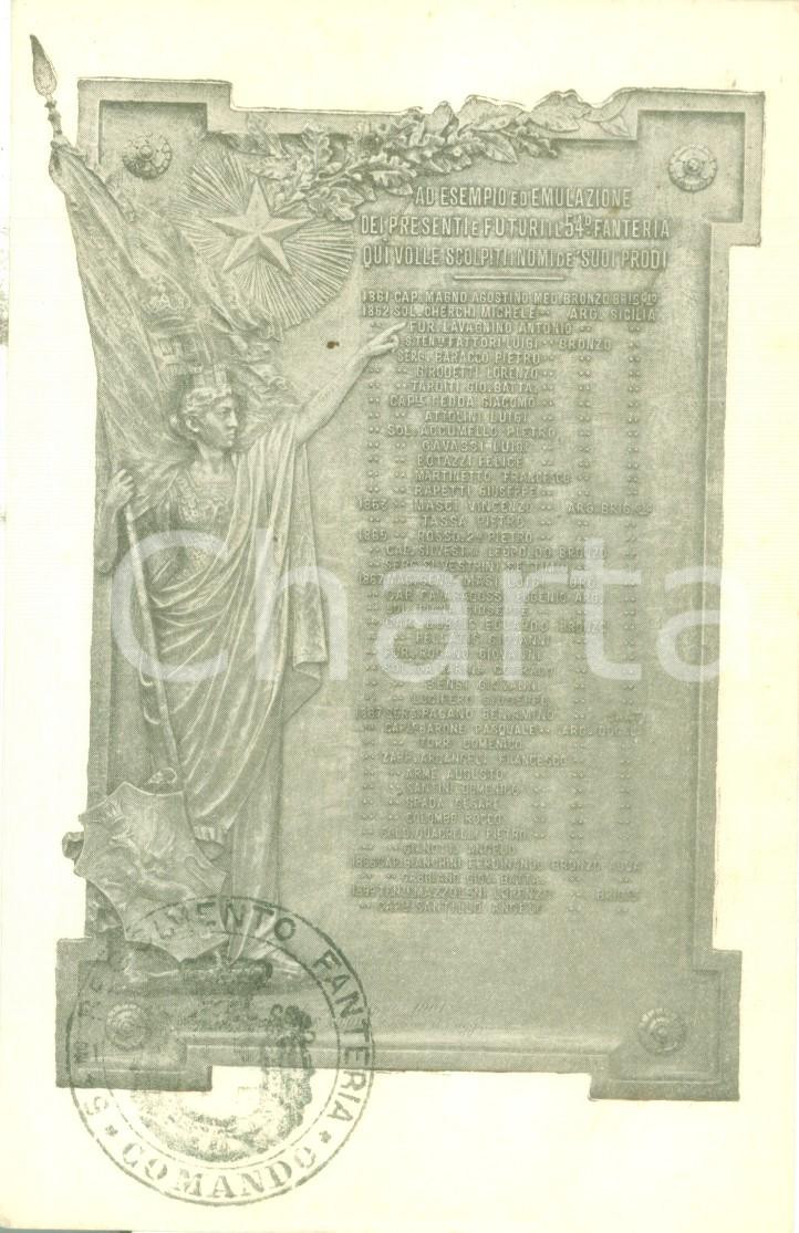 Cartolina originale da collezione 1900 ca 5Â° REGGIMENTO FANTERIA Cartolina reggimentale ILLUSTRATA FP NV 1