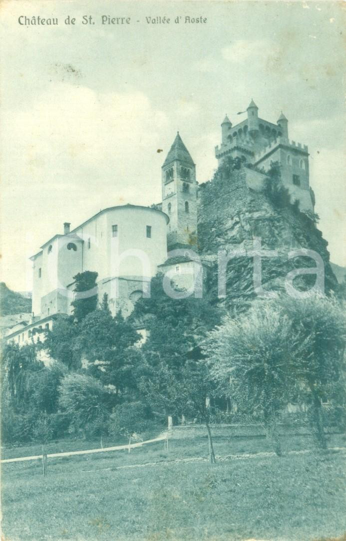 Cartolina originale da collezione 1937 CHATEU DE SAINT PIERRE AO Veduta del Casetello Cartolina FP VG 1