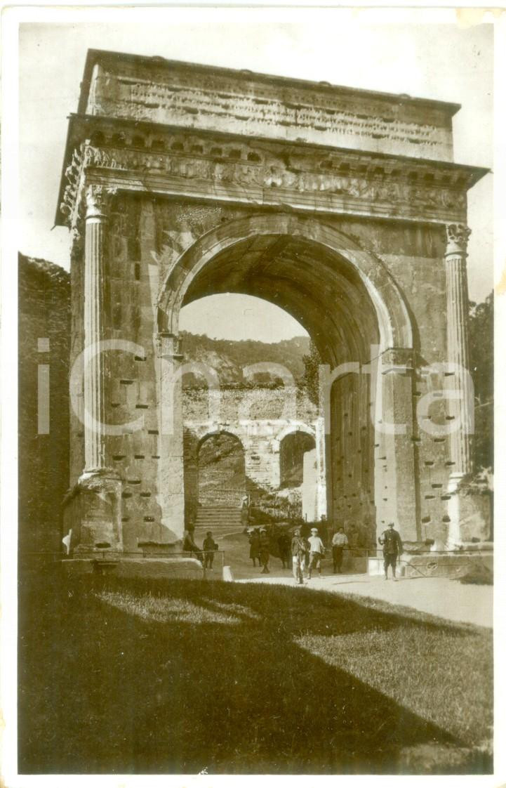 Cartolina originale da collezione 1934 SUSA TO Acquedotto romano e Arco di CESARE Cartolina FP VG 1