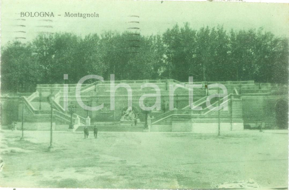 Cartolina originale da collezione 1923 BOLOGNA Veduta del giardino della MONTAGNOLA Cartolina FP VG 1
