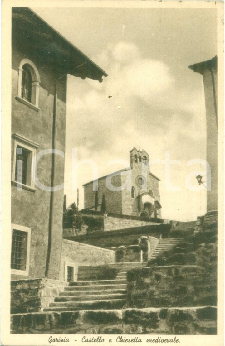 Cartolina originale da collezione 1943 GORIZIA Castello e chiesetta medioevale Cartolina postale FP VG 1