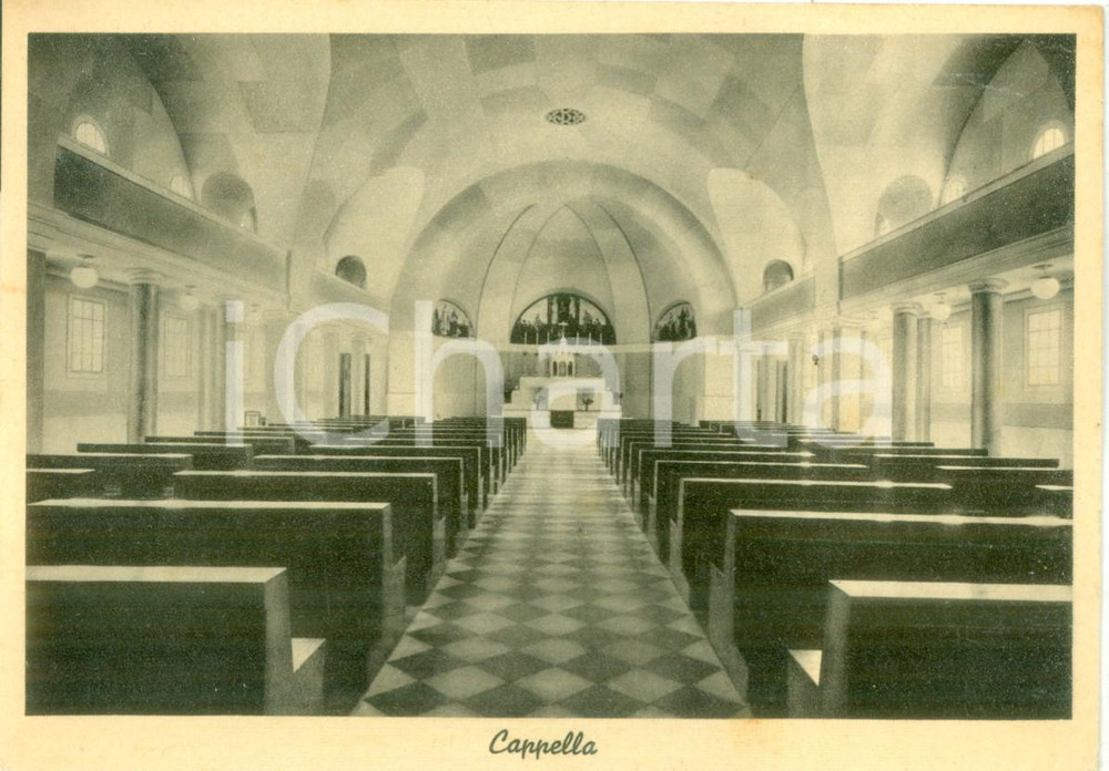 Cartolina originale da collezione 1941 MONCALIERI TO Cappella Real Collegio CARLO ALBERTO Cartolina FG VG 1