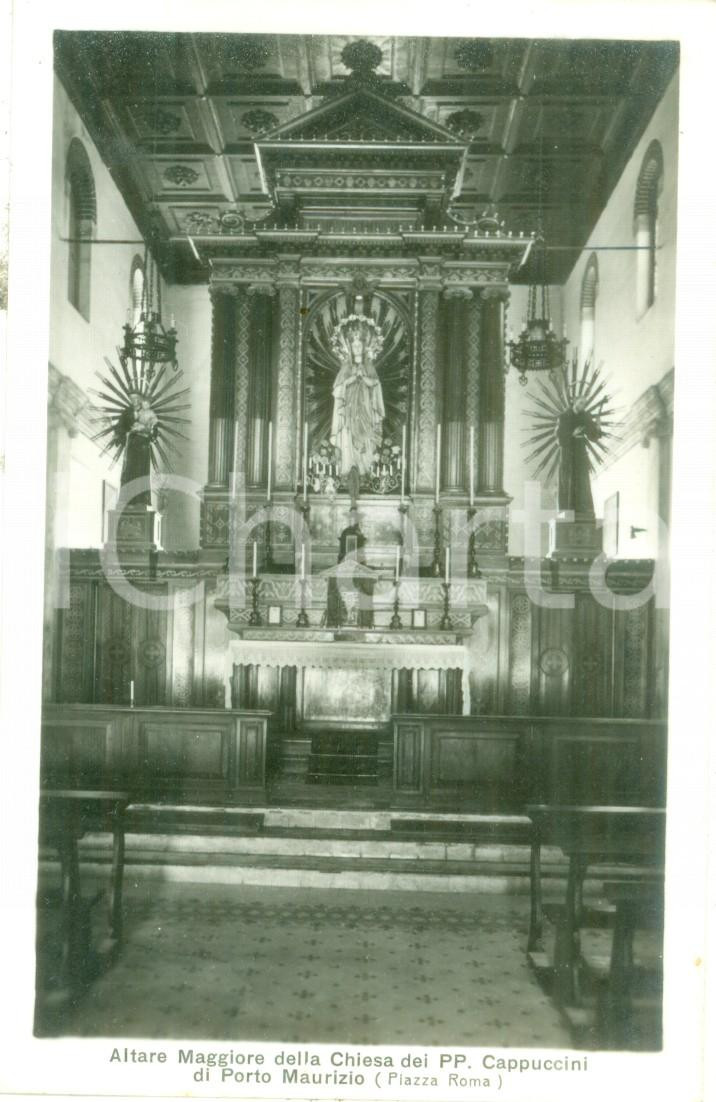 Cartolina originale da collezione 1935 ca PORTO MAURIZIO IM Altare Maggiore Chiesa Padri Cappuccini Cartolina FP 1