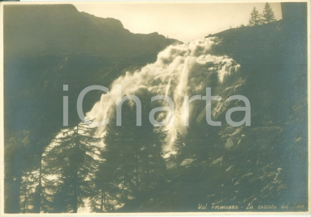 Cartolina originale da collezione 1955 ca FORMAZZA VB Veduta della cascata del TOCE Cartolina postale FG NV 1
