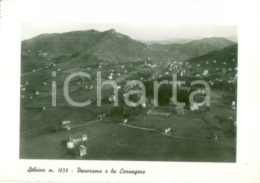 Cartolina originale da collezione 1952 SELVINO BG Panorama con la CORNAGERA Cartolina postale FG VG 1