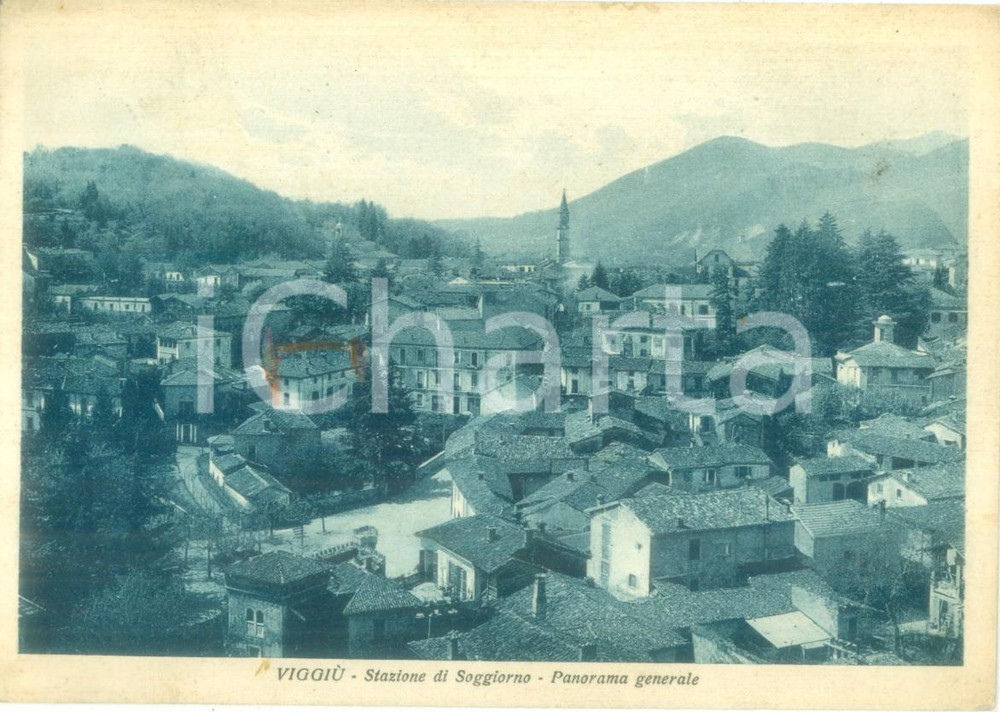 Cartolina originale da collezione 1937 VIGGIU  VA Stazione di soggiorno Panorama generale Cartolina FG VG 1