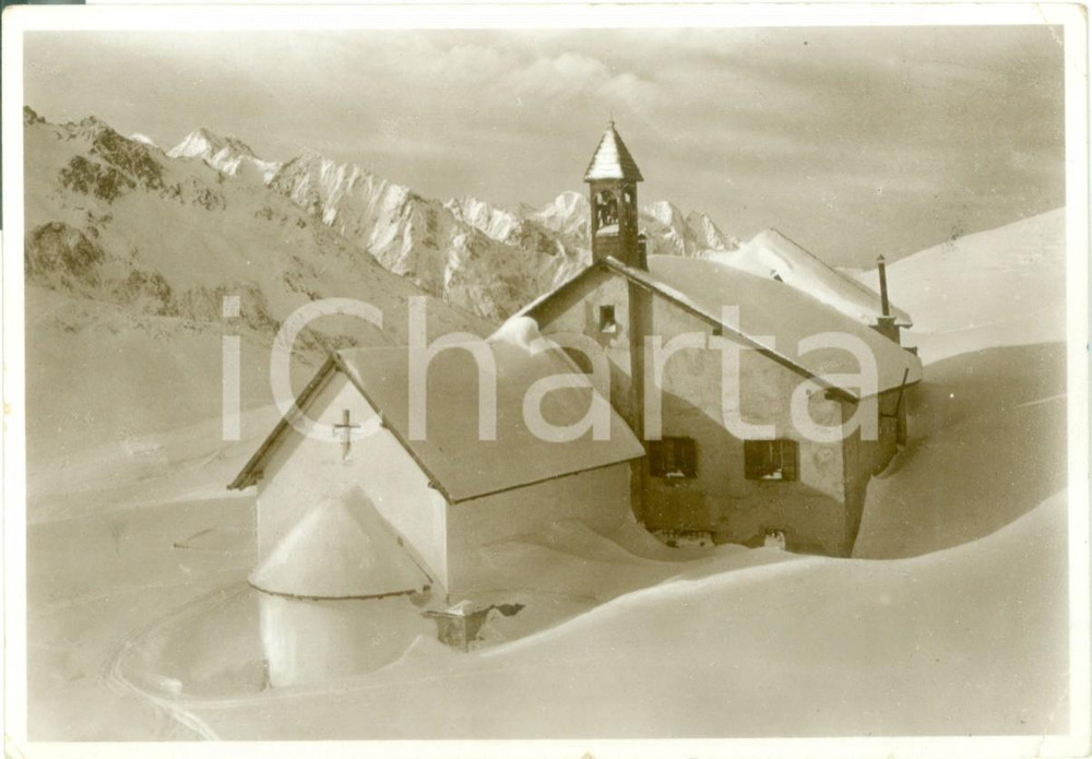 Cartolina originale da collezione 1936 PASSO DEL TONALE TN La Chiesetta dell Ospizio Cartolina postale FG VG 1