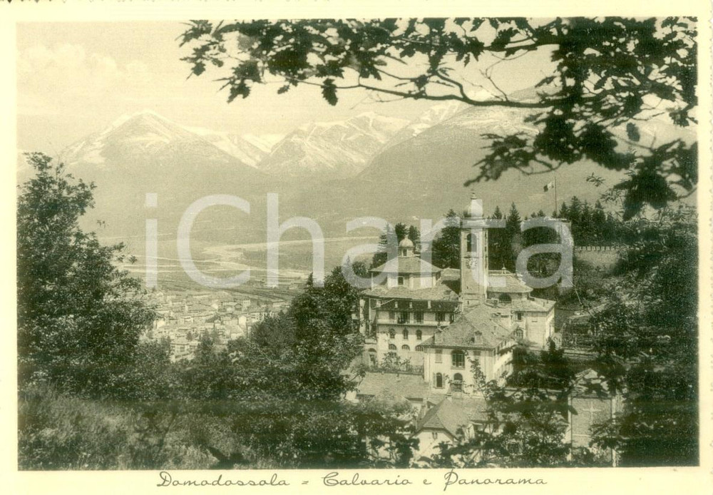 Cartolina originale da collezione 1945 ca DOMODOSSOLA VB Monte CALVARIO e panorama Cartolina postale FG NV 1