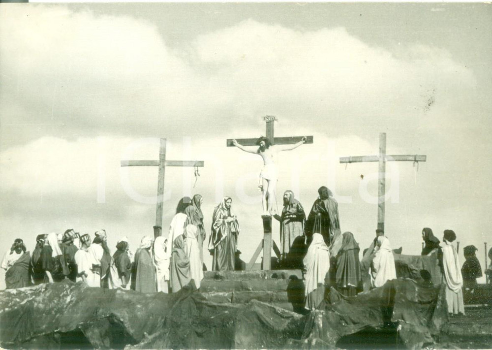 Cartolina originale da collezione 1960 SORDEVOLO BI La passione di Cristo Morte di GesÃ¹ Cartolina FG NV 1