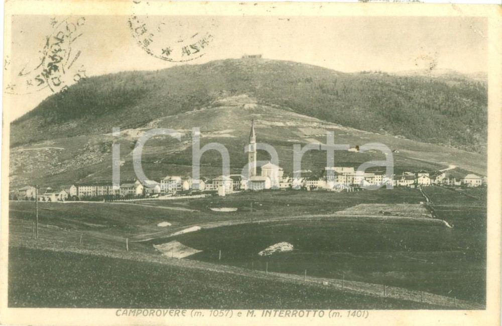Cartolina originale da collezione 1938 ROANA VI Veduta di CAMPOROVERE e Monte INTERROTTO Cartolina FP VG 1