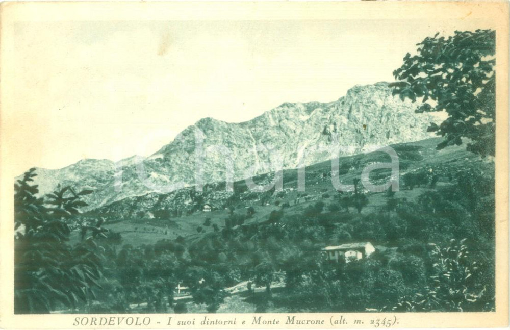 Cartolina originale da collezione 1936 SORDEVOLO BI I dintorni e il Monte MUCRONE Cartolina FP VG 1