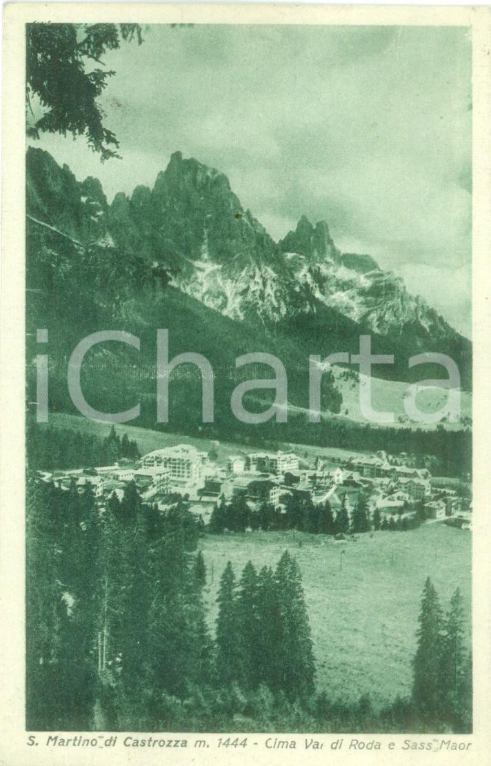 Cartolina originale da collezione 1946 SAN MARTINO DI CASTROZZA TN Panorama Cima VAL DI RODA Cartolina FP VG 1